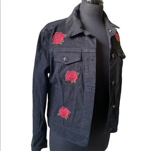 Harvey jacket, never worn. Roses embroidery